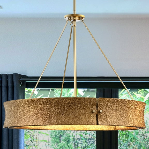 Luxury Modern Rustic Chandelier, Soft Gold, UHP5030