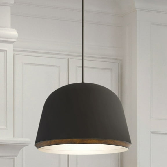 Luxury Modern Rustic Pendant, Matte Black, UQL5911