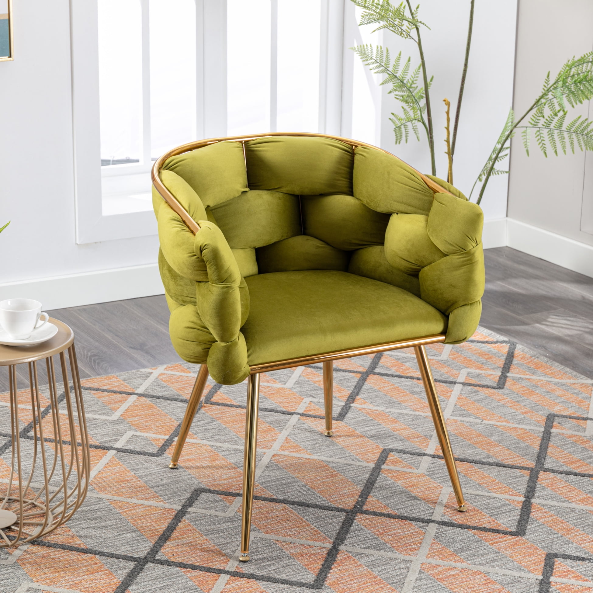 green velvet dressing table chair Beatrix Green Office Swivel Chair main image 1