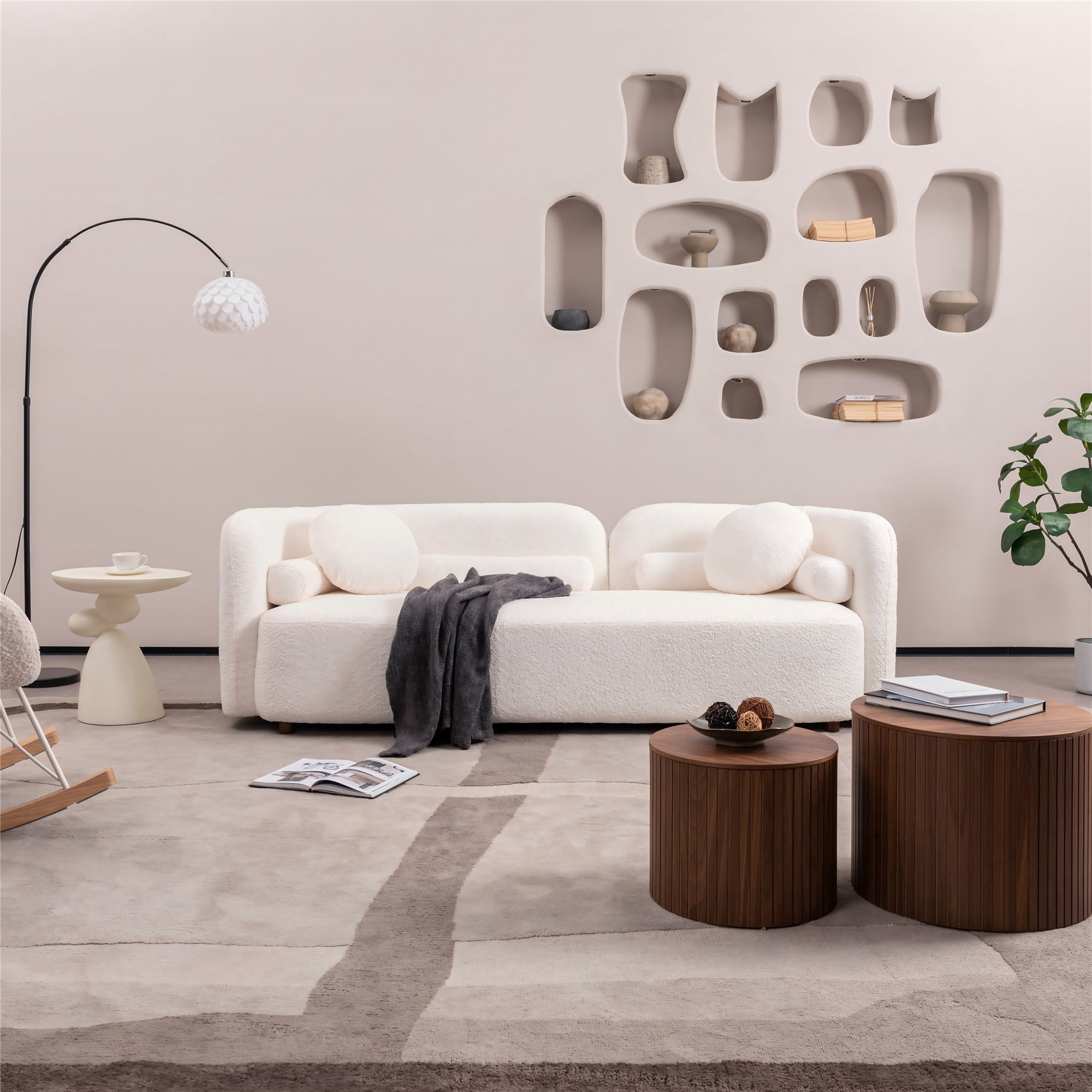 Luxury Modern Sofa Couch For Living Room,White - Walmart.com