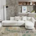 Luxury Modern Style Sectional Sofa Sets, Chenille LShaped Upholstery