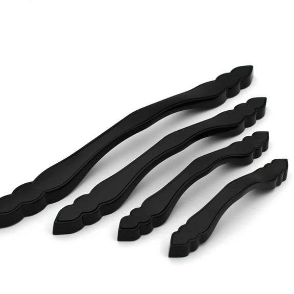 Luxury Modern Unique Dual Black Handles Pulls Cabinet Drawer Dresser Furniture Knob Handle Appliance Pulls 1 piece, Size- 5.7 Inch