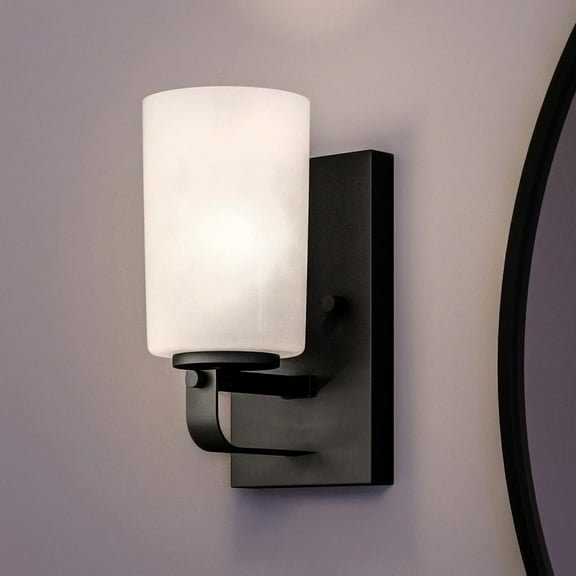 Luxury Modern Wall Sconce, 8H x 4.5W, with Modern Farmhouse Style, Midnight Black, UHP4112 by Urban Ambiance