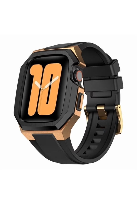 Luxury Modification Kit For Apple Watch Ultra 3 49MM Stainless Steel Case For Iwatch Series Ultra 2 49mm Rubber Strap Refit Kit