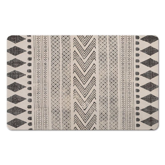Luxury Moroccan 20x32 in Runner Rug - Non-Slip, Washable, Ultra-Thin & Soft. Ideal Carpet for Bathroom, Kitchen, & Laundry Room. Distressed White Print Adds Elegance to Living Room