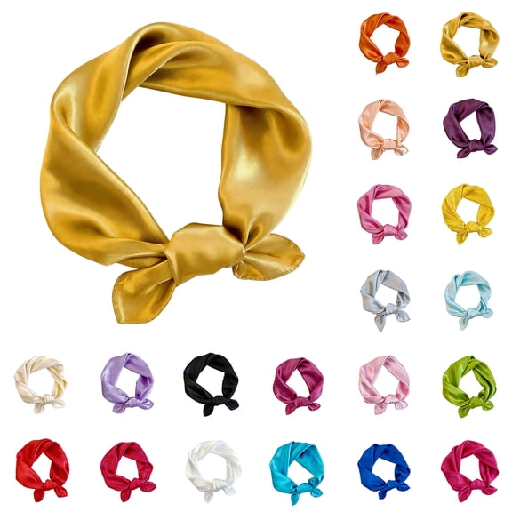 Luxury Mulberry Silk Scarf with Natural Sheen and Soft Touch Women's Neck Wraps Hair Accessories Gift Giving or Daily Elegant Styling White
