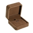 thumbnail image 1 of Luxury Necklace Pendant Box Jewelry Display Box for Engagement Disposal Decorative Box Suede Brown, 1 of 6