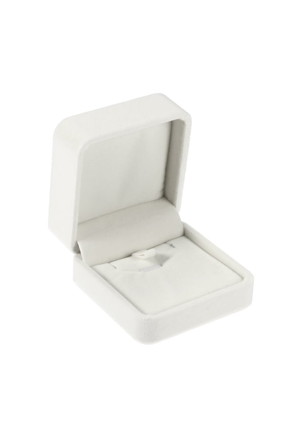 Luxury Necklace Pendant Box Jewelry Display Box for Engagement Disposal Decorative Box Suede White