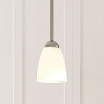 Luxury New-Traditional Pendant, 9''H x 4''W, Brushed Nickel Finish, Teichos Collection, by Urban Ambiance