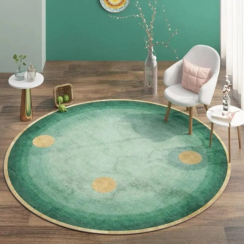 Luxury Nordic Round Rugs Swivel Chair Floor Mat Carpets Living Room