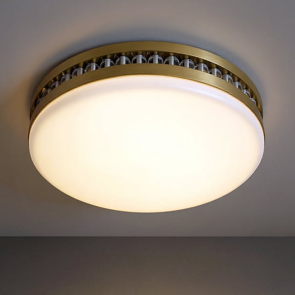 Luxury Old World Ceiling Light, Brushed Gold, UQL6377