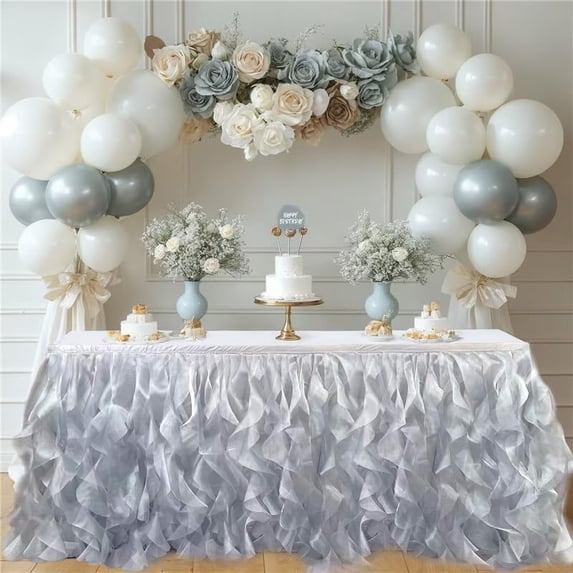Luxury Organza Mesh Table Skirt Draping Floating Romance - Perfect for ...