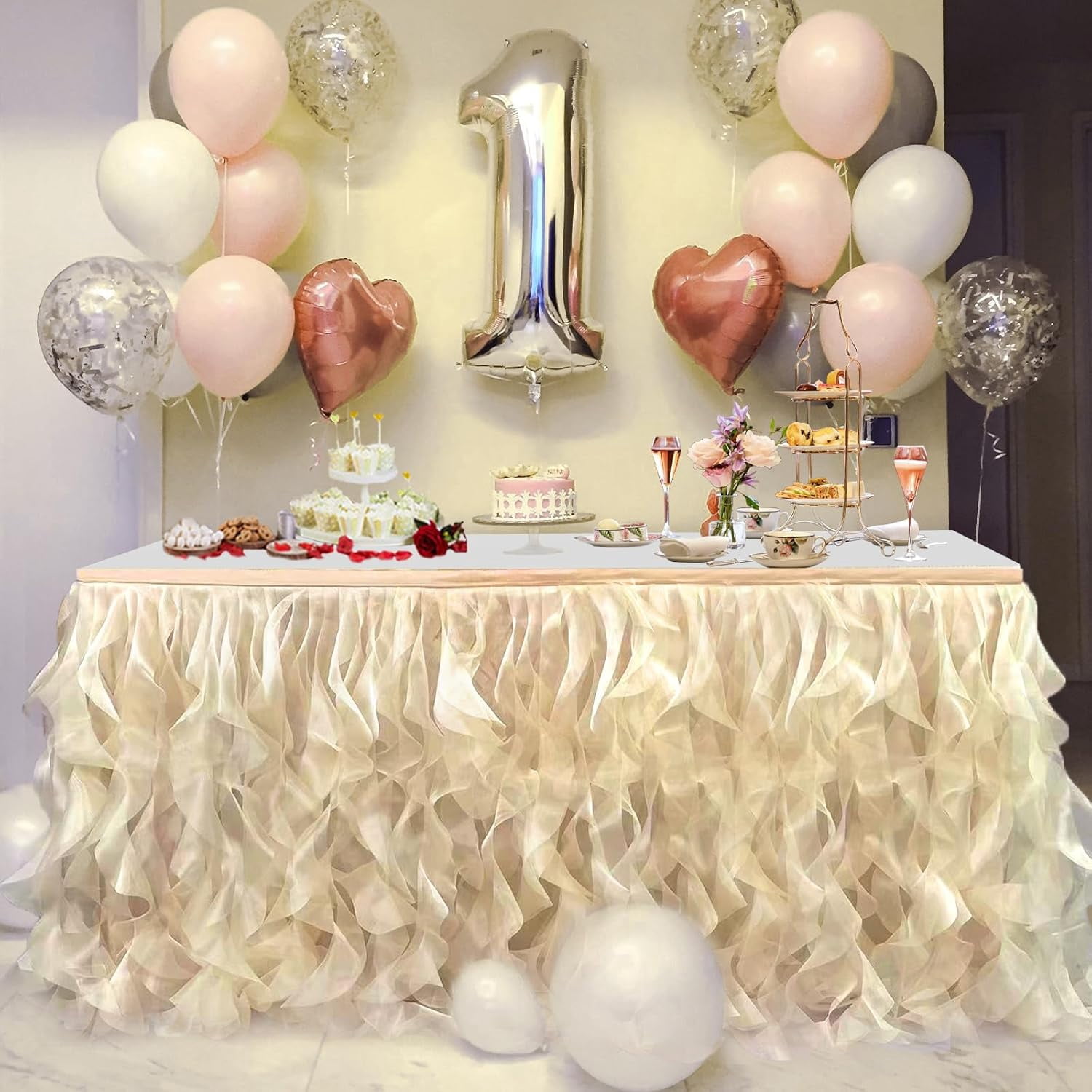 Luxury Organza Mesh Table Skirt Draping Floating Romance - Perfect for ...