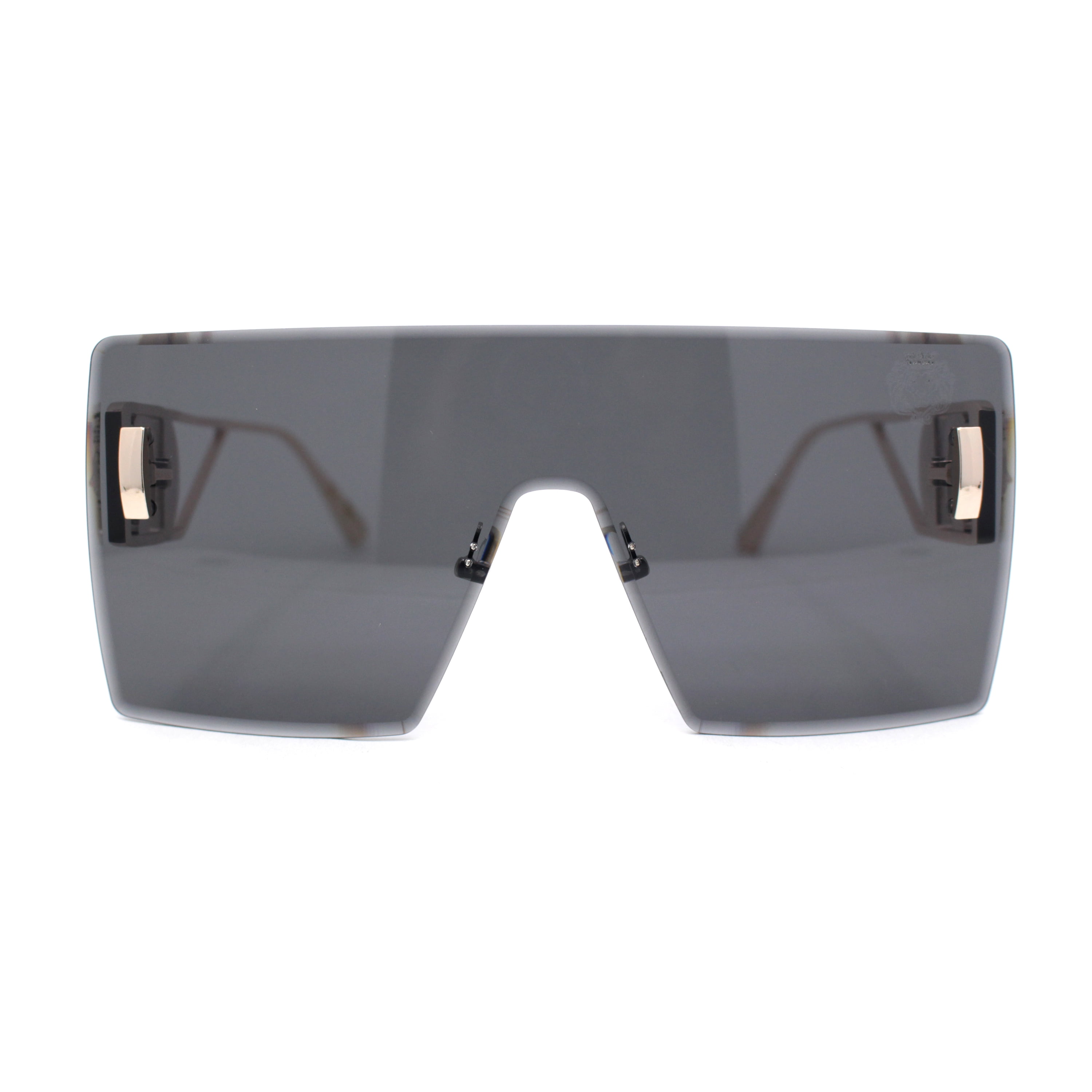 Luxury Oversized Rectangle Shield Rimless Lion Emblem  display picture 3