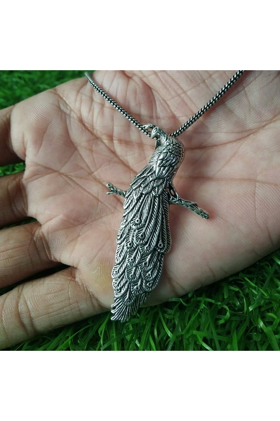 Luxury Oxidised Chain Pendent, Best Christmas Gift for Women, Girlfriend, Mom, Her's - Engagement, Wedding, Anniversary & Party Jewelry