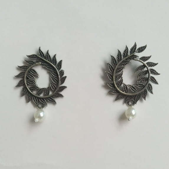 Luxury Oxidised Earrings, Best Christmas Gift for Women, Girlfriend, Mom, Her's - Engagement, Wedding, Anniversary & Party Jewelry