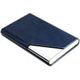 thumbnail image 1 of Luxury PU Leather & Stainless Steel Business Card Holder - Sleek Multi Card Case Wallet for Men & Women TIKA, 1 of 2