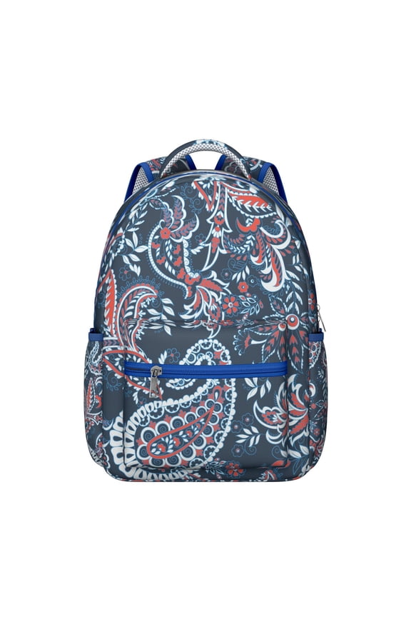 Luxury Paisley Backpack - Special Paisley Gift for College & Work, Lightweight Laptop Bag, Spacious Compartments, Trendy Bookbag