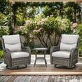 thumbnail image 1 of Bellefurn Luxury Patio Swivel Rocker Chairs Wicker Rocking Chair,Outdoor Swivel Chairs Set of 2,Swivel Glider Lounge Chairs with Side Table for Patio Balcony,Porch,Garden, 1 of 11