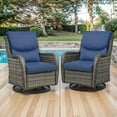 thumbnail image 1 of Bellefurn Luxury Patio Swivel Rocker Chairs Wicker Rocking Chair,Outdoor Swivel Chairs Set of 2,Swivel Glider Lounge Chairs for Patio Balcony,Porch,Garden, 1 of 11