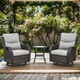 thumbnail image 1 of Bellefurn Luxury Patio Swivel Rocker Chairs Wicker Rocking Chair,Outdoor Swivel Chairs Set of 2,Swivel Glider Lounge Chairs with Side Table for Patio Balcony,Porch,Garden, 1 of 11