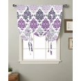 thumbnail image 1 of Luxury Pattern Gradient Purple Kitchen Short Window Curtain Rod Pocket Curtains Home Decor Small Window Roman Tie Up Curtains, 1 of 6