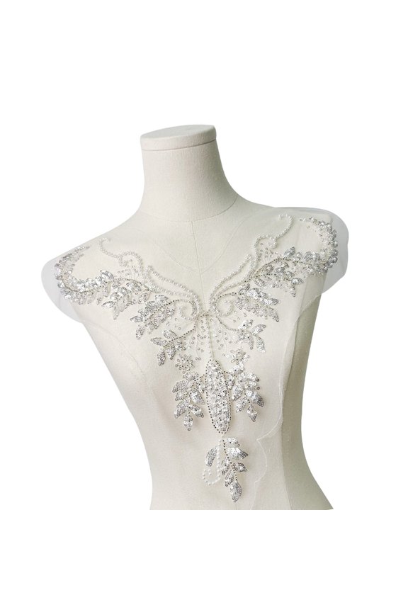 Luxury Pearls Sequined Detachable Collar Decoration For Special Occasion