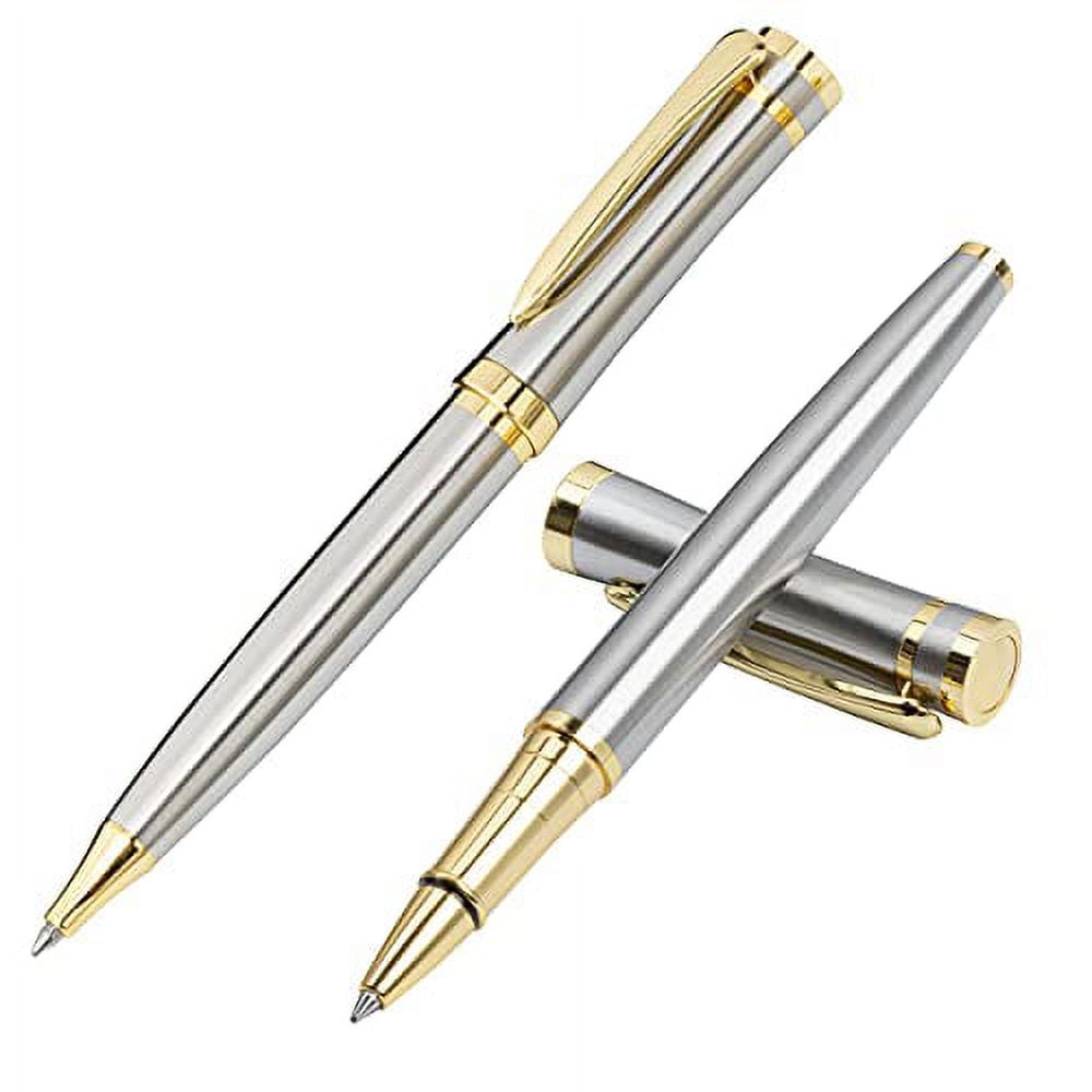 BEILUNER Luxury Rollerball Pen,24K Gold Trim,Noble and Elegant