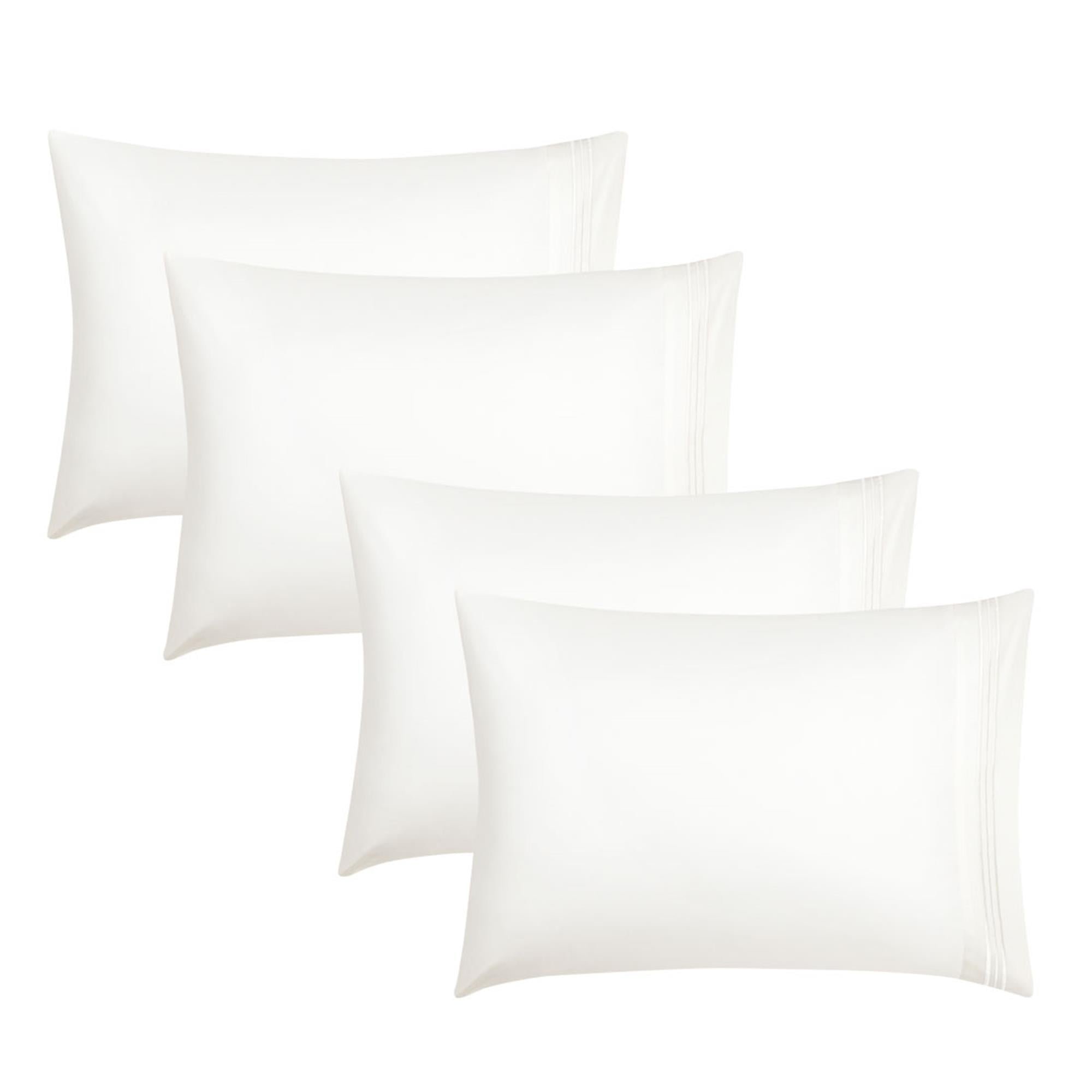 Luxury Pillowcase Set Of 4 - Super Soft Hotel Quality - White King