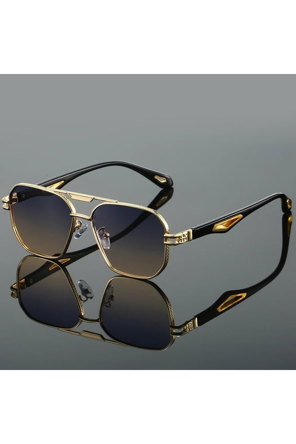 Luxury Pilot Men's Sunglasses UV Protection Gradient Lens Durable Metal Frame Comfort Fit Outdoor Driving and Everyday Wear