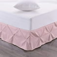 thumbnail image 1 of Luxury Pinch Pleated Bed Skirt 100% Egyptian Cotton 800 Thread Count 1-Piece Pintuck Bed Skirt 15" Inch Drop Length - Queen Size (60" x 80") Inch, Blush Solid, 1 of 6