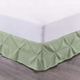 thumbnail image 1 of Luxury Pinch Pleated Bed Skirt 100% Egyptian Cotton 800 Thread Count 1-Piece Pintuck Bed Skirt 18" Inch Drop Length - King Size (78" x 80") Inch, Sage Solid, 1 of 5