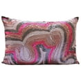 thumbnail image 1 of Luxury Pink Lumbar Pillow Cover 12x16 inch (30x40 cm) Pillow Cover Pink, Abstract Sequins Sparkly Glitter Pillows Cover, Rectangle Silk Lumbar Pillow Cover, Geometric - Wonder Lust, 1 of 4
