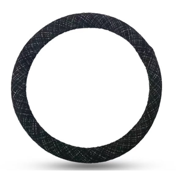 Luxury Plaid Style Cotton Linen Steering Wheel Cover, Non-Slip Bowknot Car Steering Wheel Cover, Universal Fit for Most Vehicles