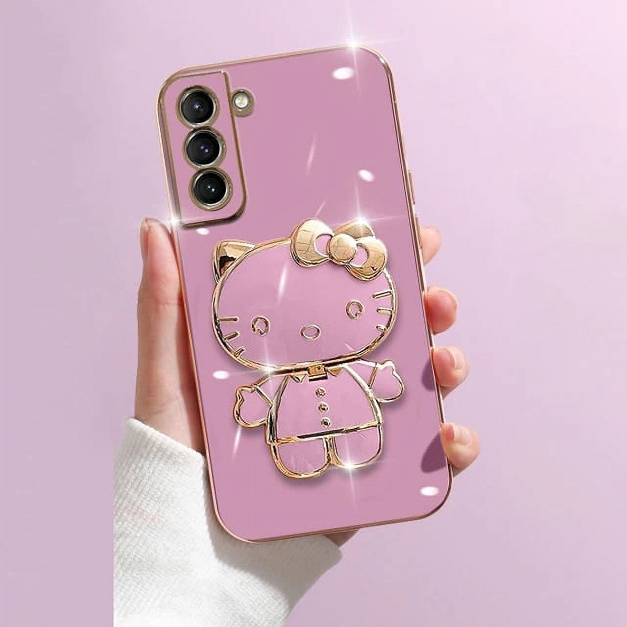 Luxury Plating Hello Kitty Case for Samsung Galaxy S23 S22 Ultra S21 ...