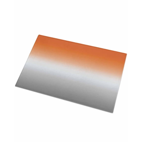 Luxury Plush Bathroom Rugs Mat, Burnt Orange Gray Ombre Soft Shaggy Bath Carpet, Modern Gradient Abstract Art Non-Slip Floor Mat for Kitchen, Bedroom, 16"x24"