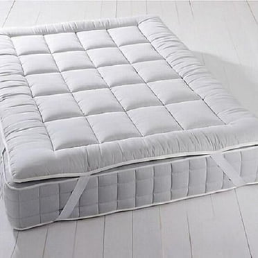 Luxury Plush Fiber 2 Inches Mattress Topper Down Alternative Anchor Bands