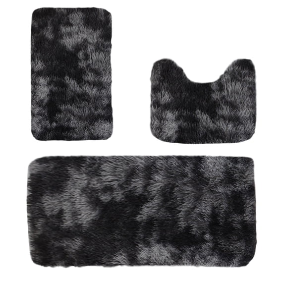 Luxury Plush Shaggy Bathroom Rugs,Ultra Soft Fluffy Bath Mat Set,Non-Slip Absorbent Bath Rug,U-Shaped Toilet Mat,Lid Cover,Washable Bathroom Floor Mats for Shower,Bathtub,Bathroom Decor