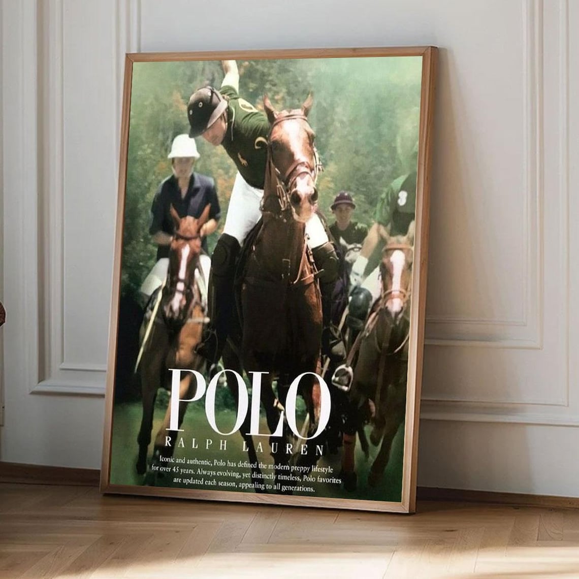 Luxury Polo Horse Rider Ralph Lauren Style Equestrian Wall Art Luxury Polo Horse Rider Ralph Lauren Style Equestrian Wall Art