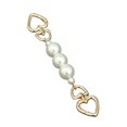 thumbnail image 1 of Luxury Portable Bag Accessory Short Handbag Parts Imitation Pearl Bag Extension Chain Pearl Purse Handle Pearl Shoulder Strap Crossbody Bag Belt WHITE HEART BUCKLE, 1 of 8