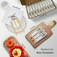 thumbnail image 1 of Luxury Pre-Rolled Napkin and  Cutlery Set (50 Pack, 200 PCS)    Disposable Wrapped Cutlery, 1 of 7