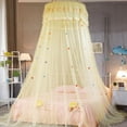 thumbnail image 1 of Luxury Princess Pastoral Lace Bed Canopy Net Crib, Round Hoop Princess Girl Pastoral Lace Bed Canopy Mosquito Net, 1 of 1