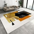 thumbnail image 1 of Luxury Printed Art Area Rugs, Abstract Black Orange Gold Foil Color Geometry Rug For Living Room, Non-Slip Washable Soft Easy Clean Durable Carpet For Bedroom Entryway Hallway 5 x 6ft, 1 of 6