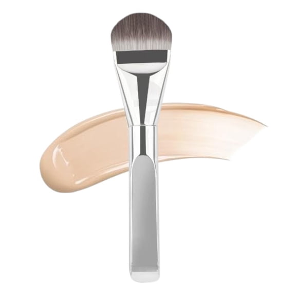 Luxury Professional Silver Tongue Makeup Brush 6.14 Inch Foundation Concealer Gift for Women