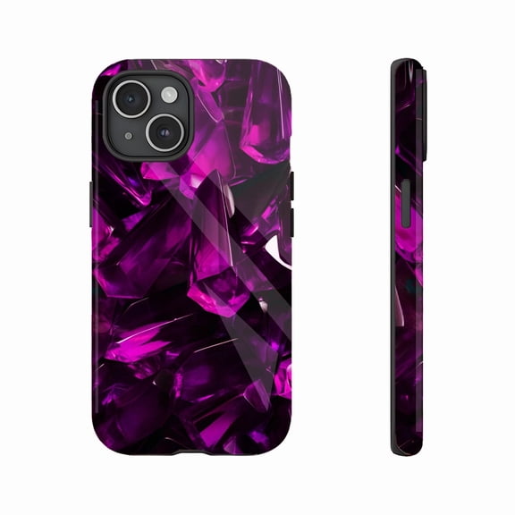 Luxury Purple Crystal Women's Phone Case Stylish Scratch-Resistant Shockproof Compatible with iPhone 11/12/13/14/15/16 (Pro Max/Plus)