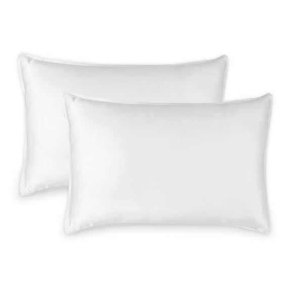 Luxury Queen Pillowcases, 100% Bamboo Viscose, Certified Safe, Silky Cooling Feel, Envelope Style Closure, Durable Double Stitching, White