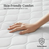 Cotton Blend Heated Mattress Pad - 5-Setting Heat Controllers, Twin, White