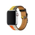 thumbnail image 1 of Luxury Real Leather Double Loop Bracelet Belt for Apple Watch Band 41mm 44mm 45mm 49mm 40mm for iWAtch Strap Series 8 7 6 5 SE Ultra (Single Multicolour,For 38 40 41mm), 1 of 7