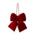 thumbnail image 1 of Luxury Red Velvet Christmas Bow Ornament, Large 3D Decorative Holiday Pendant, Traditional Velvet Tree Bow for Wreaths, Garlands & Home Décor, 5 Inch, Wine, Bow, 1 of 8