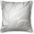 thumbnail image 1 of Luxury Retro Silver Leaf Abstract Flower Hand Drawn Flower Pillow Covers Pillowcases Home Decor Bed Couch Sofa Office Living Room Cushion 20x20Inch, WLJ6699, 1 of 6